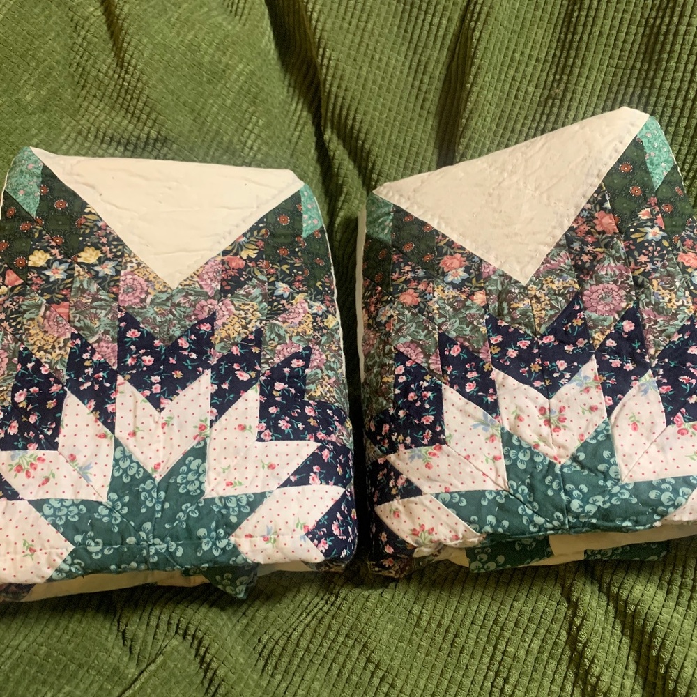 JC Penny King Size Quilted pillow shams vintage